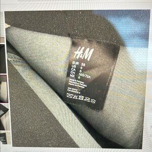 H&M black leather pants